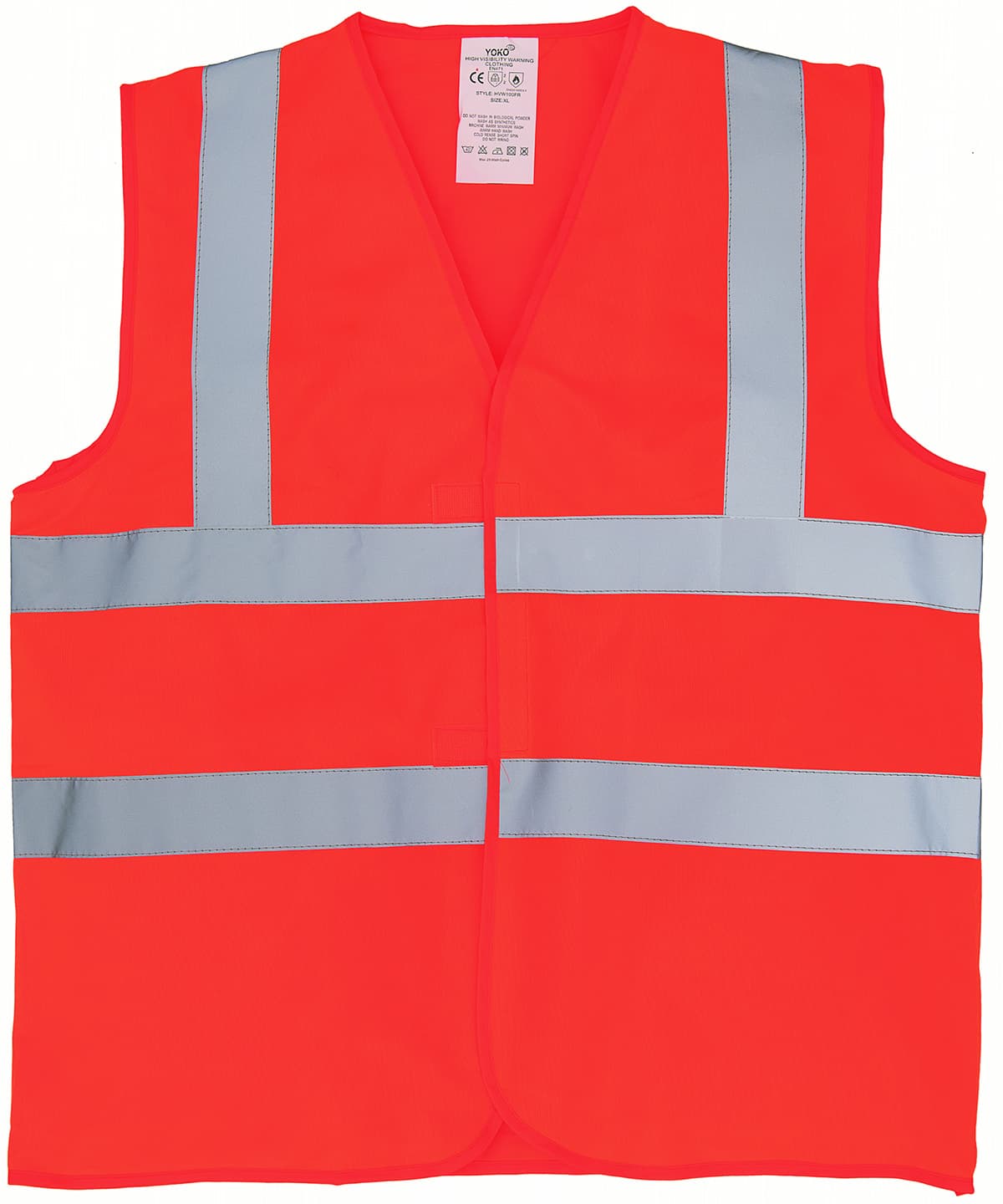 Flame-retardant hi-vis sleeveless waistcoat (HVW100FR) — Size 2XL, Colour Orange