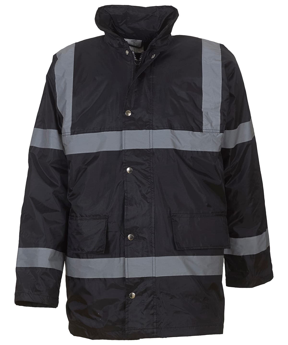 Hi-vis security jacket (HVP301) — Size 2XL, Colour Black