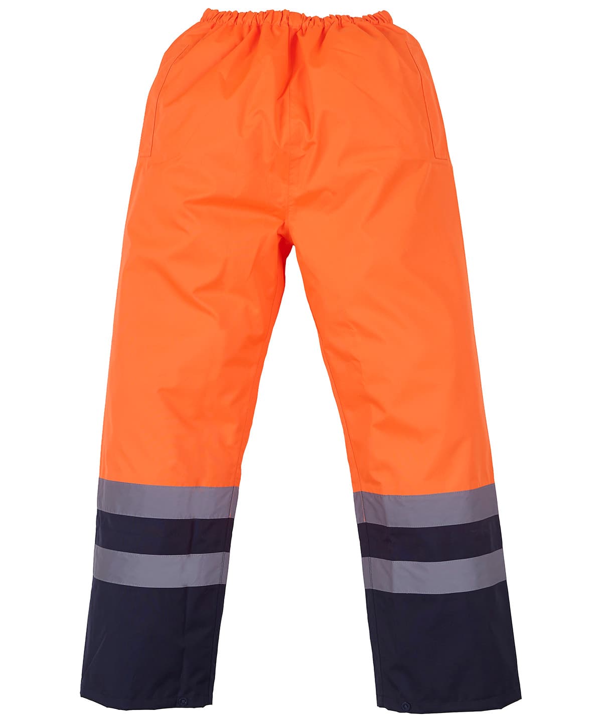 Hi-vis waterproof overtrousers (HVS463) — Size 2XL, Colour Orange/Navy