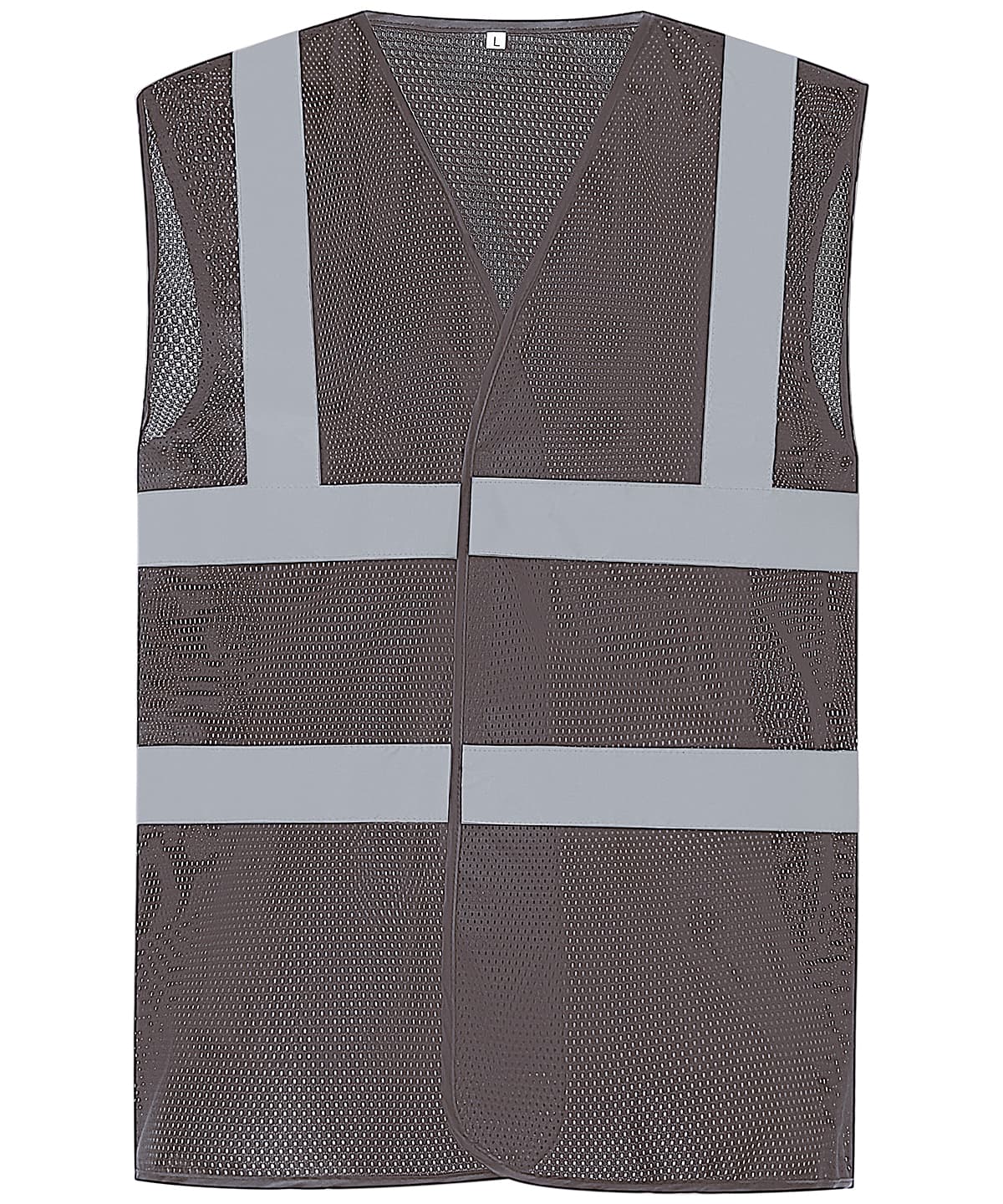 Top cool open mesh 2-band-and-braces waistcoat (HVW120) — Size 2XL, Colour Grey