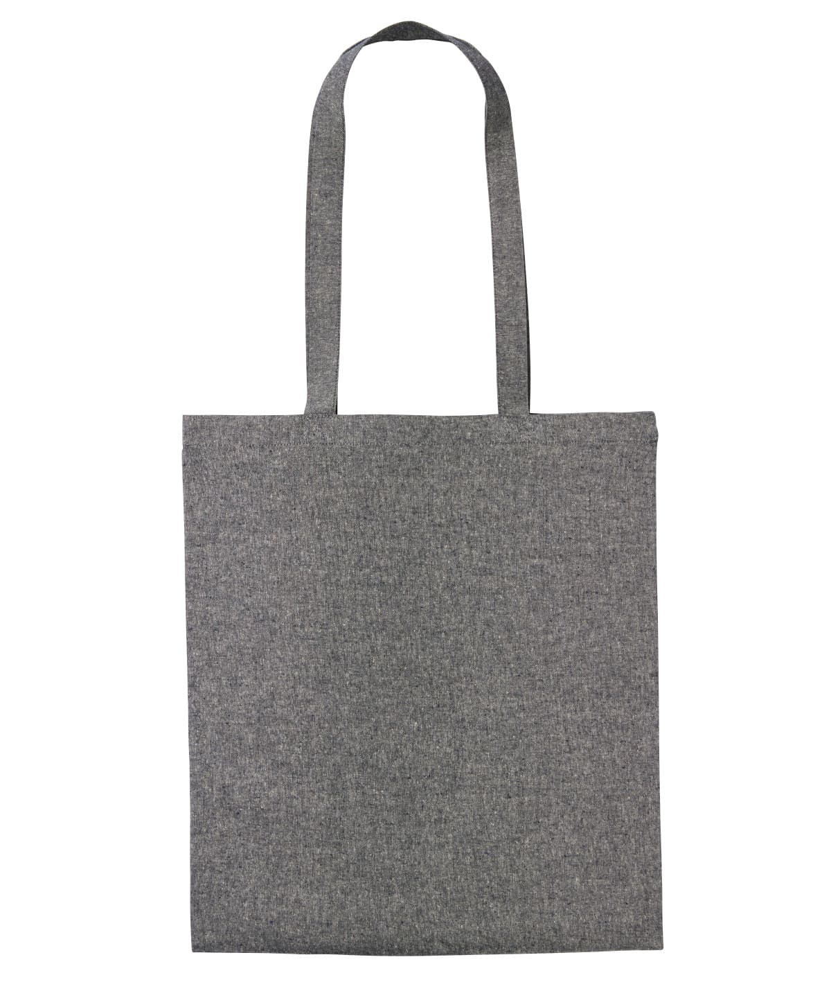 Recycled cotton shopper long handle — Size One size, Colour Black Marl