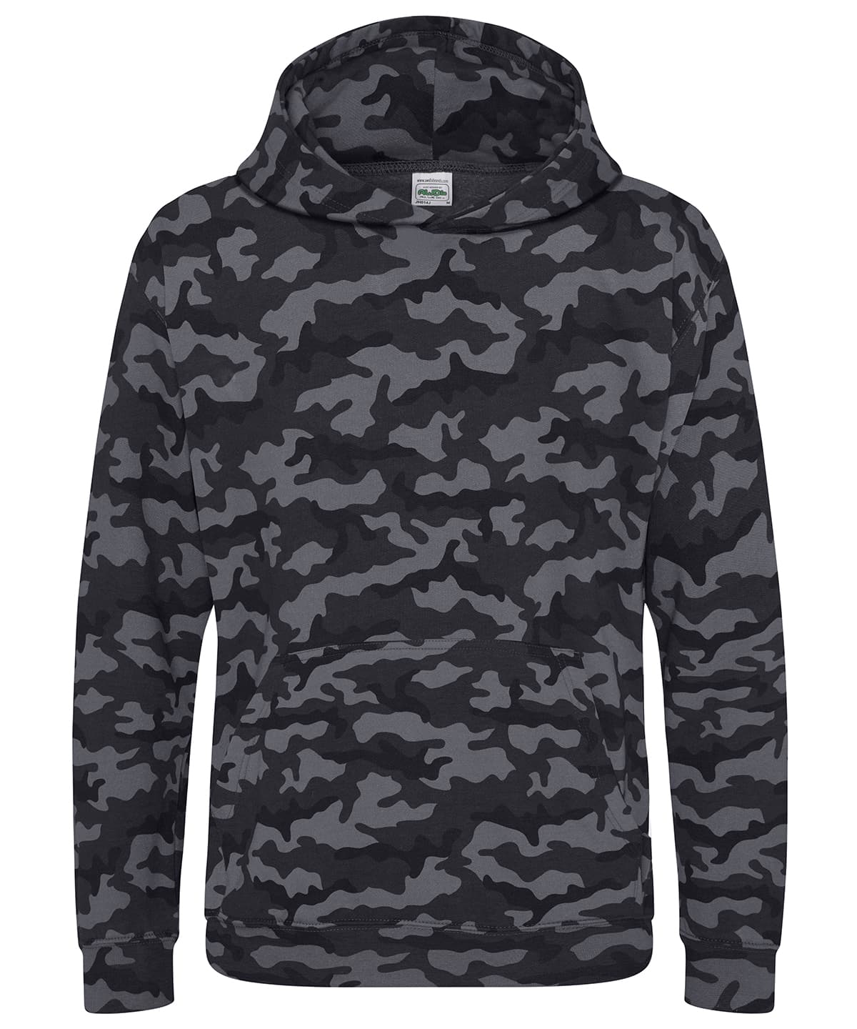 Kids camo hoodie — Size 1213, Colour Black Camo