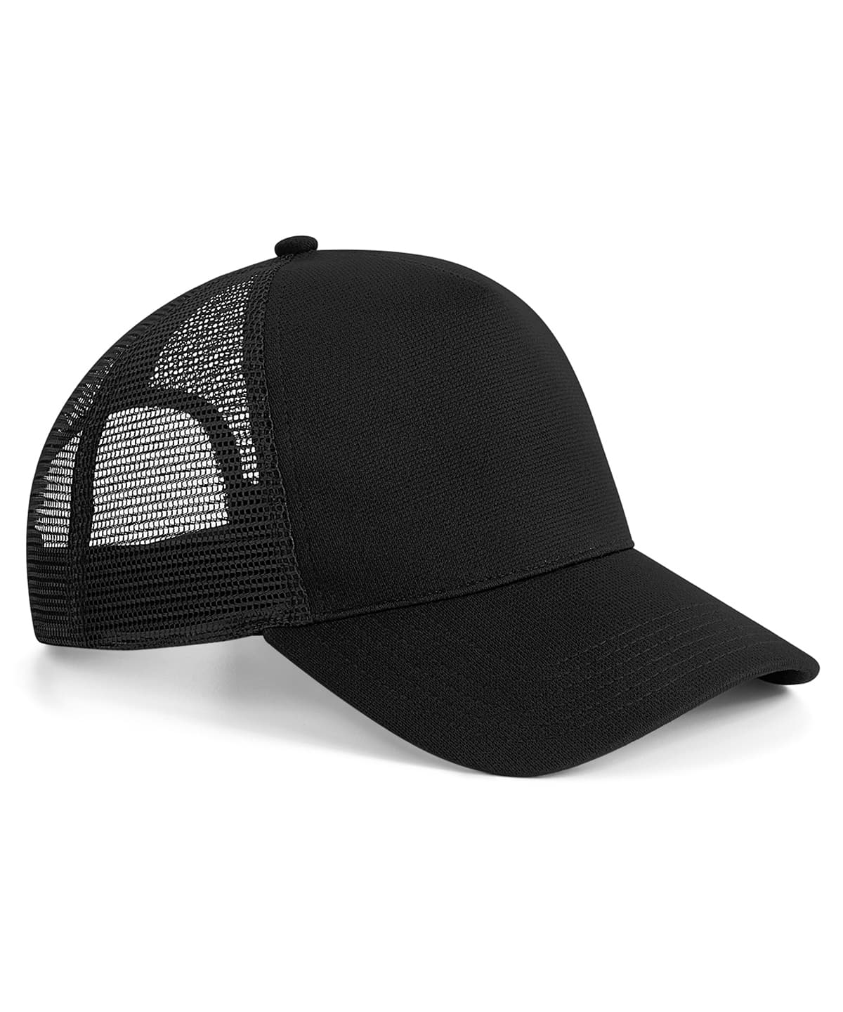 Microknit snapback trucker — Size One Size, Colour Black