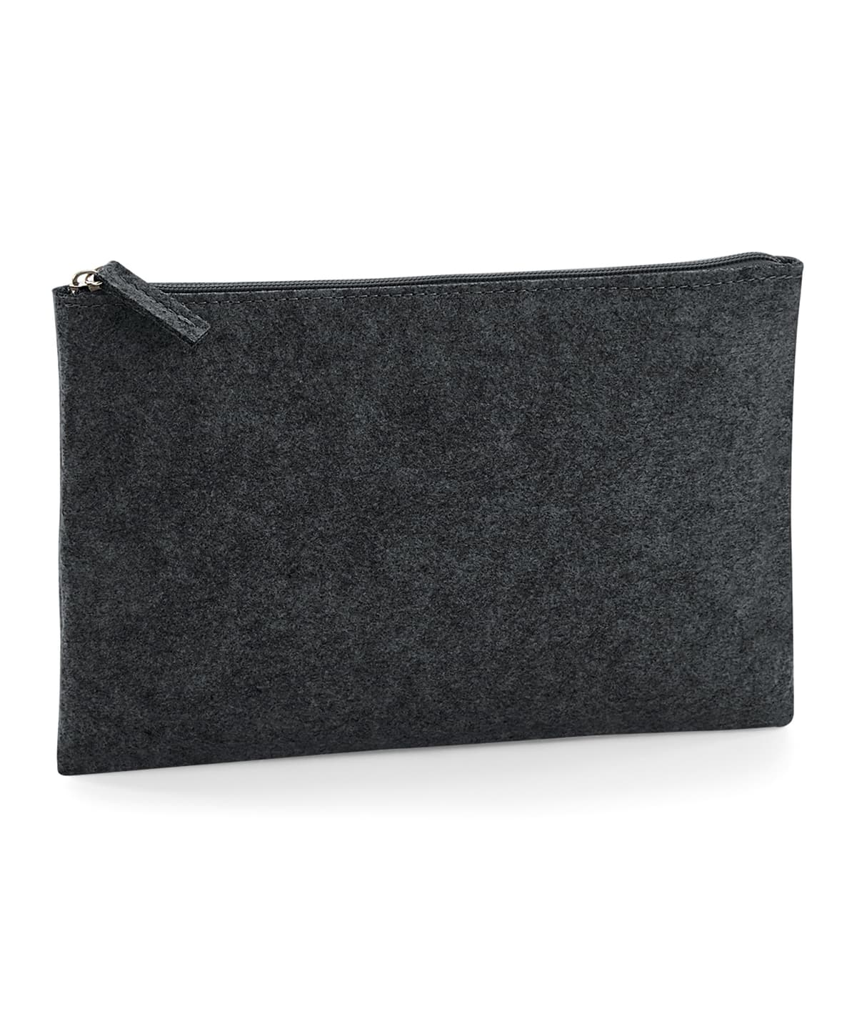 Felt accessory pouch — Size One Size, Colour Charcoal Melange