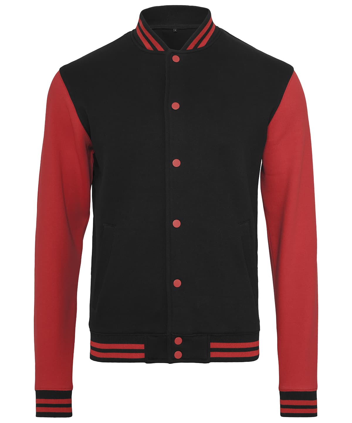 Sweat college jacket — Size 2XL, Colour Black/Red