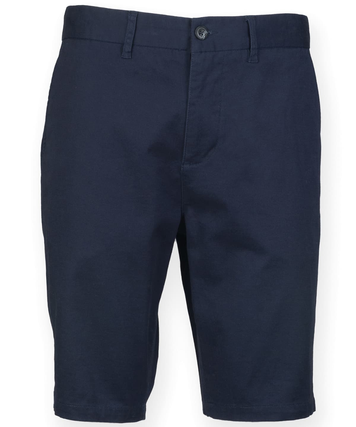 Stretch chino shorts — Size 28, Colour Navy