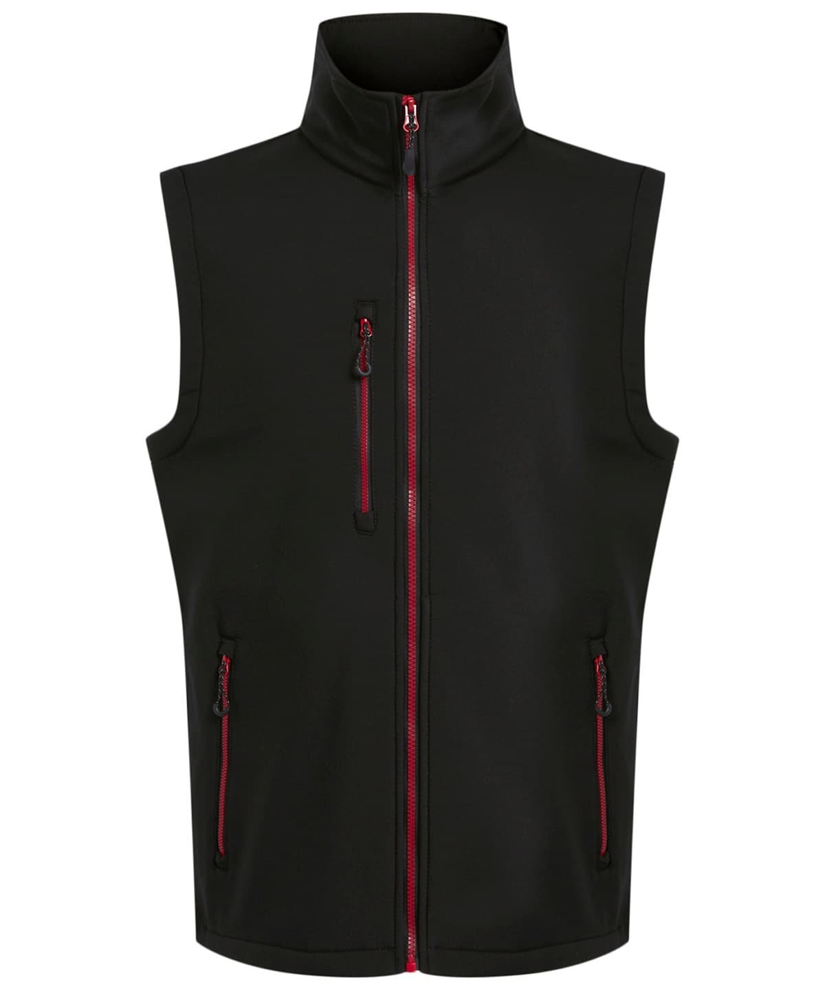 Navigate 2-layer softshell bodywarmer — Size 2XL, Colour Black/Classic Red