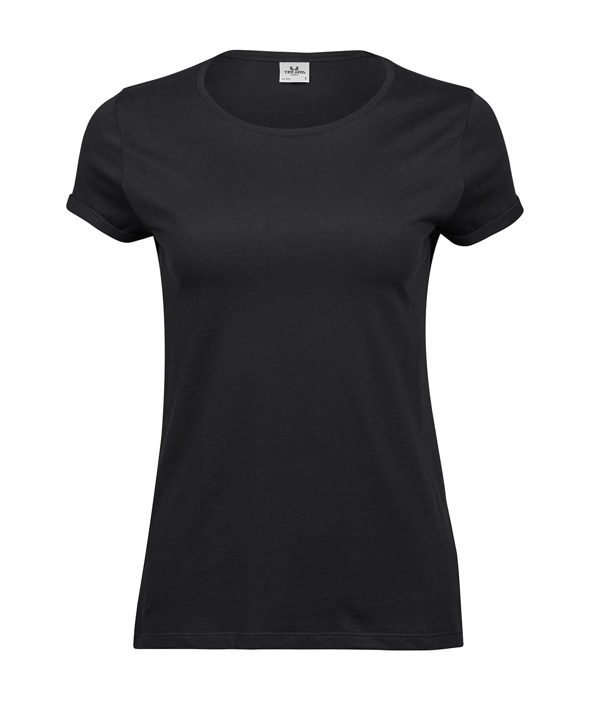 Women’s roll-up tee (5063) — Size 2XL, Colour Black