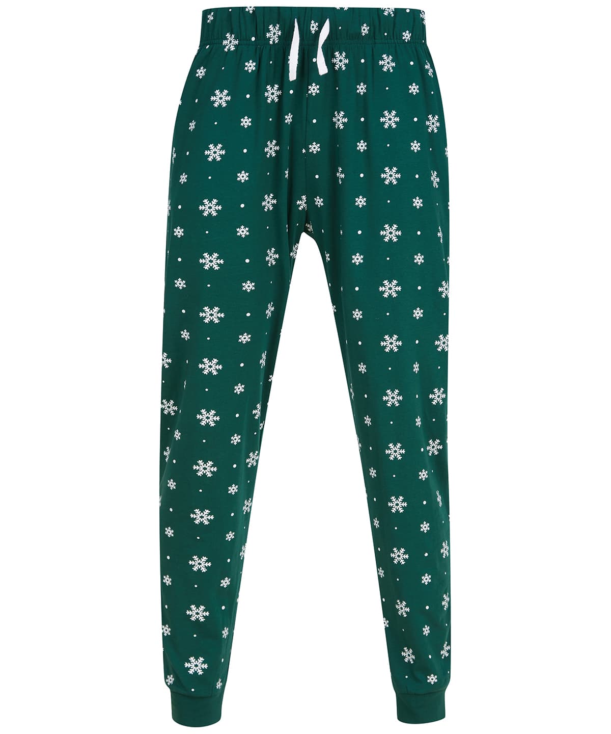 Lounge pants — Size 2XL, Colour Bottle/White Snowflakes