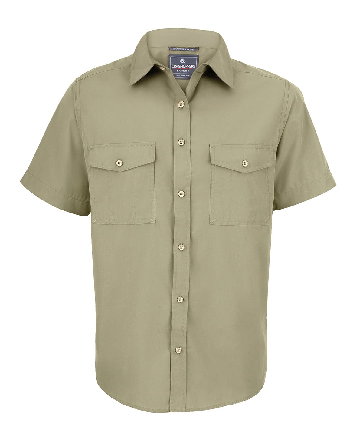 Expert Kiwi short-sleeved shirt — Size 2XL, Colour Pebble