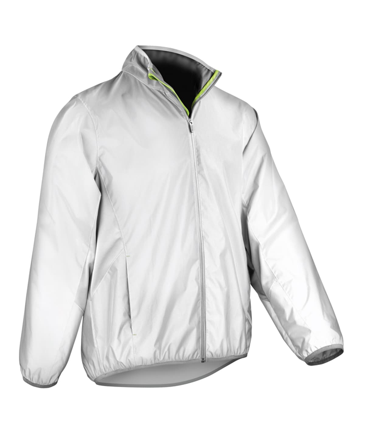 Luxe reflective hi-vis jacket — Size 2XL, Colour Neon White