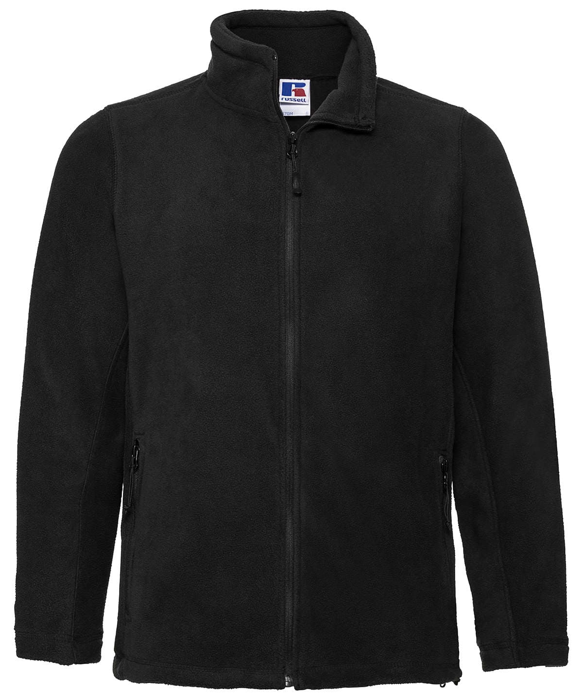 Full-zip outdoor fleece — Size 2XL, Colour Black