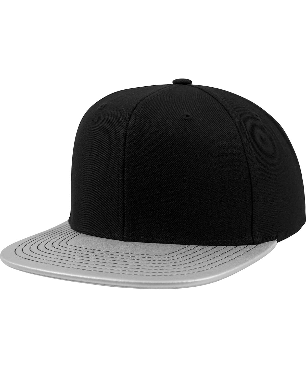 Metallic visor snapback (6089PU) — Size One Size, Colour Silver