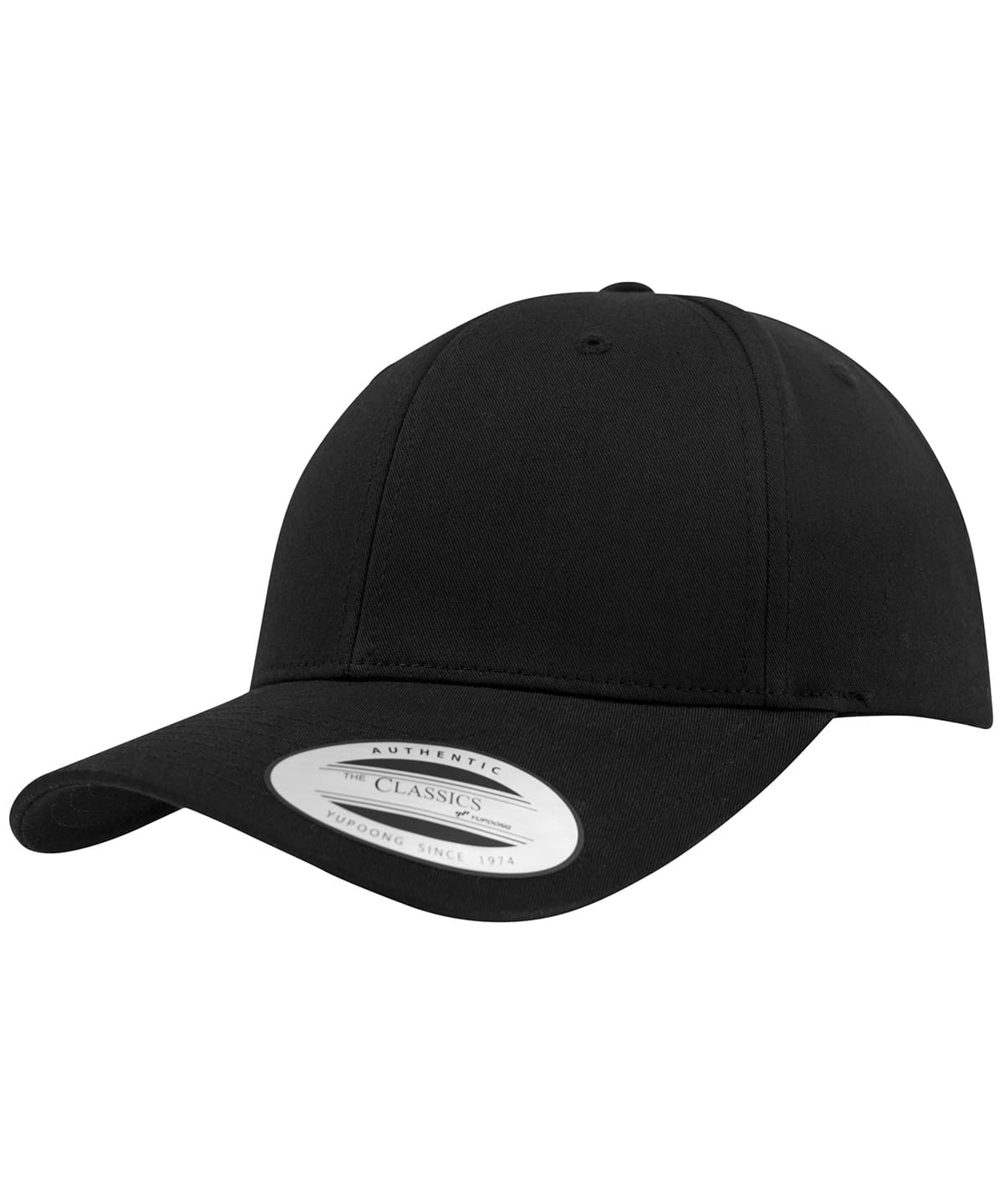 Curved classic snapback (7706)(7706) — Size One Size, Colour Black