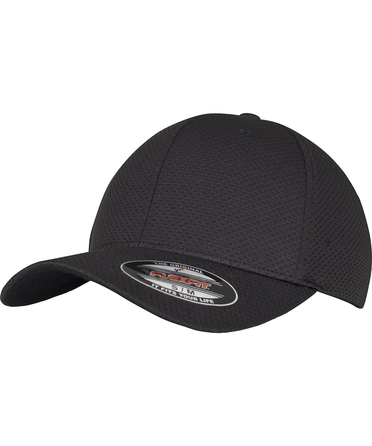 Flexfit 3D hexagon Jersey cap (6584) — Size LXL, Colour Black