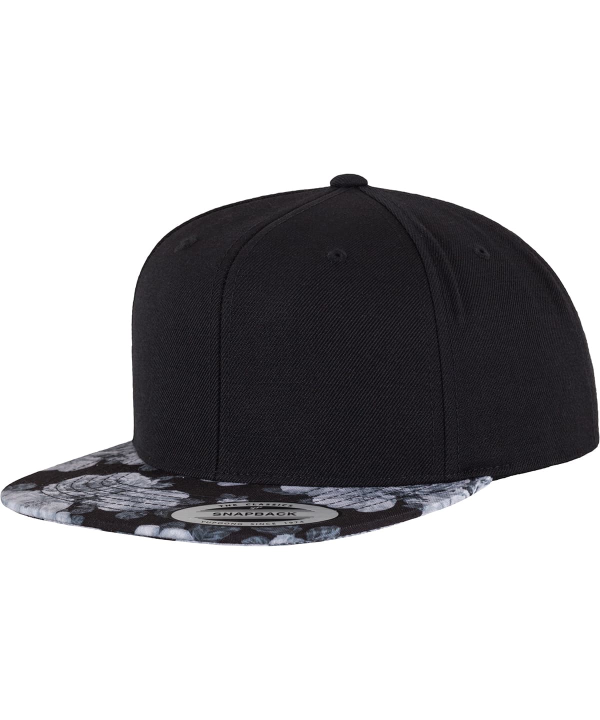 Roses snapback (6089R) — Size One Size, Colour Black/Grey