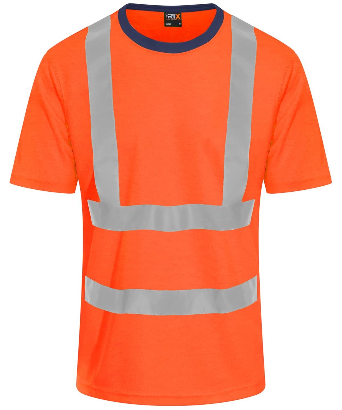 High visibility t-shirt — Size 2XL, Colour HV Orange/Navy
