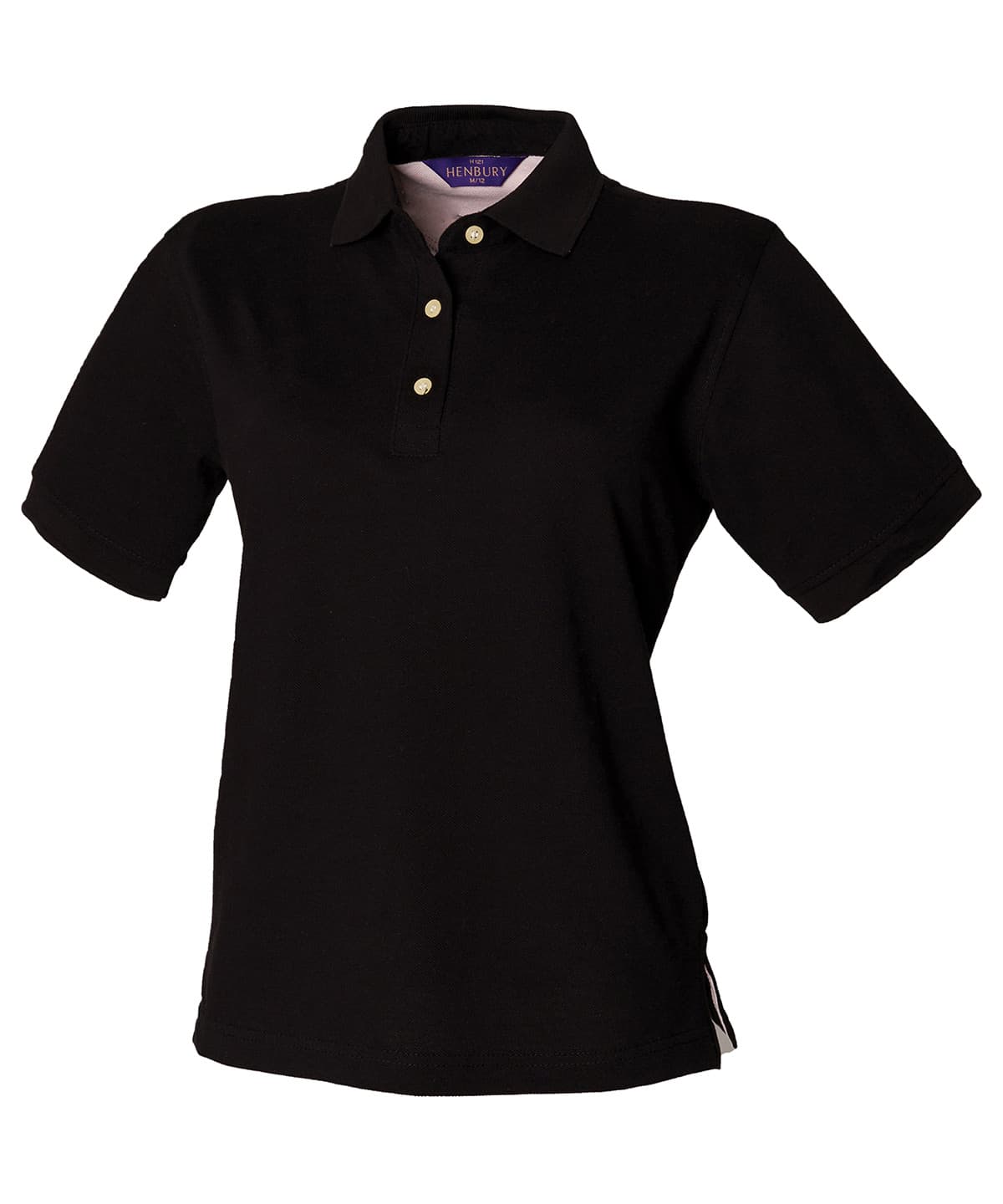 Women's classic cotton piqué polo shirt — Size 2XL, Colour Black
