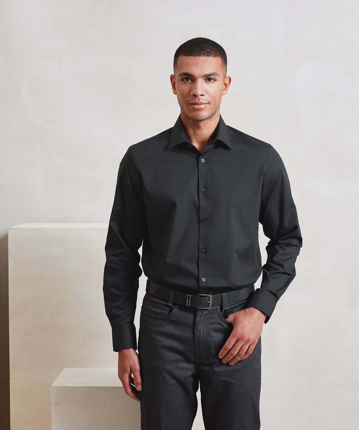 Long sleeve ‘Recyclight’ poplin shirt