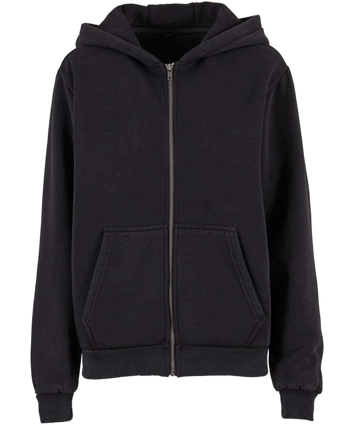 Women’s vintage heavy zip hoodie — Size 2XL, Colour Black