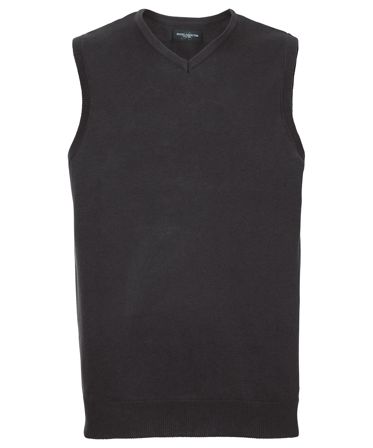 V-neck sleeveless knitted sweater — Size 2XS, Colour Black