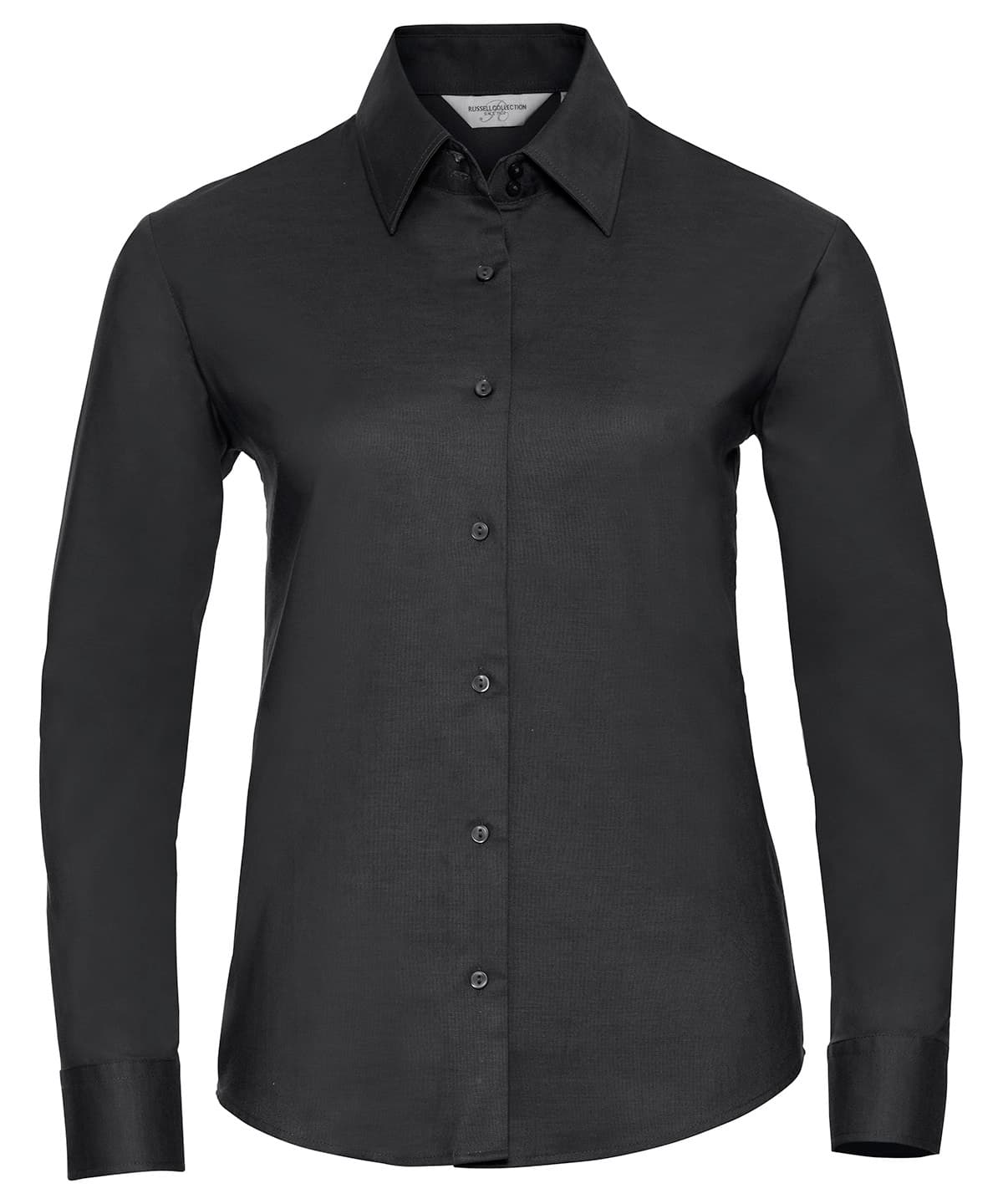 Women's long sleeve easycare Oxford shirt — Size 2XL, Colour Black
