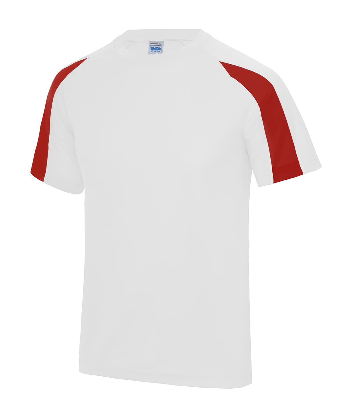 Kids contrast cool T — Size 1213, Colour Arctic White/Fire Red