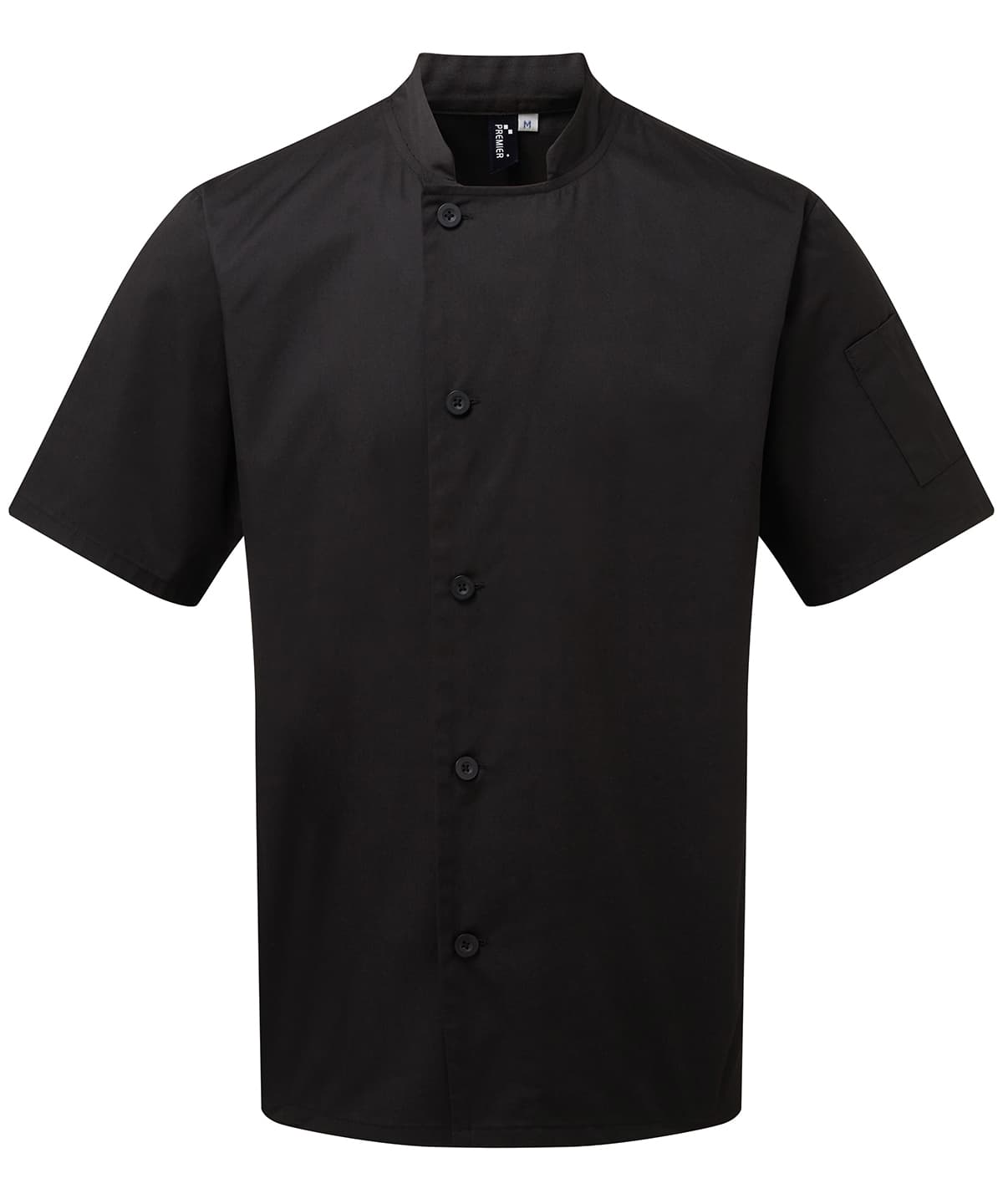 Chef's essential short sleeve jacket — Size 2XL, Colour Black