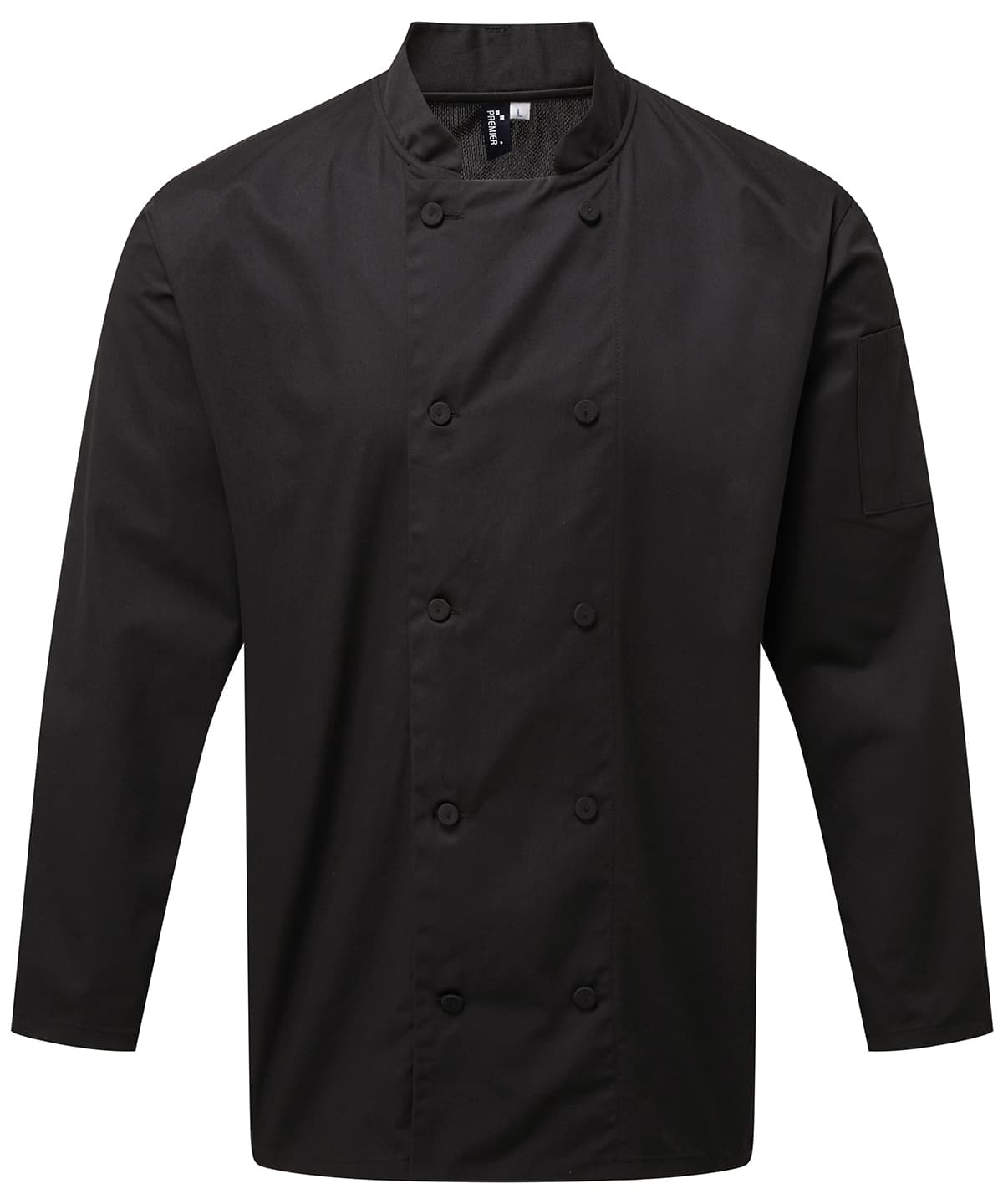 Chef's Coolchecker® long sleeve jacket — Size 2XL, Colour Black