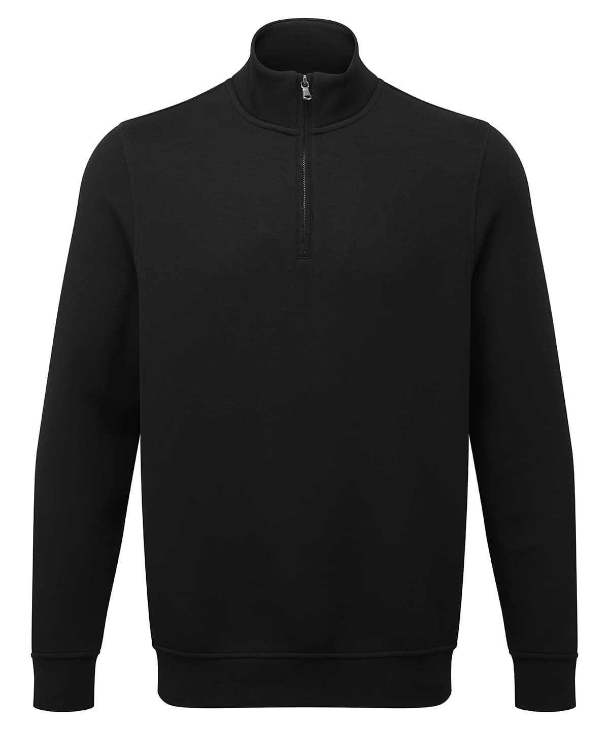 Men’s ¼-zip premium sweatshirt — Size 2XL, Colour Black