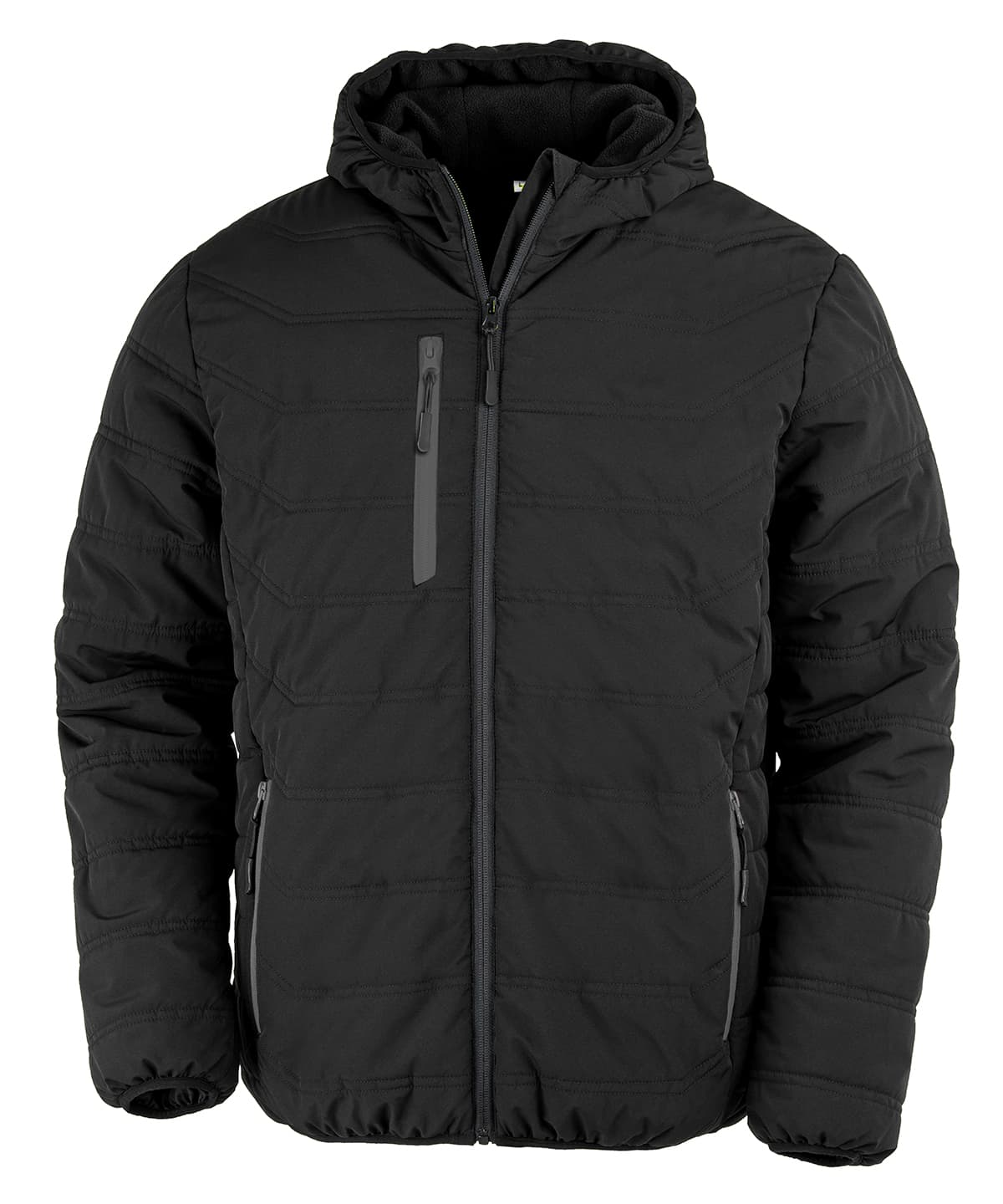 Recycled compass padded winter jacket — Size 2XL, Colour Black/Black