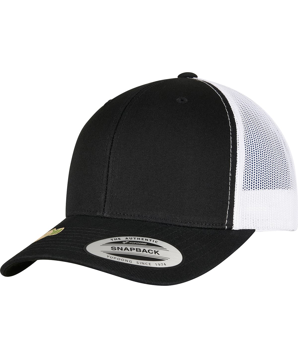 YP classics recycled retro trucker cap 2-tone (6606RT) — Size One Size, Colour Black/White