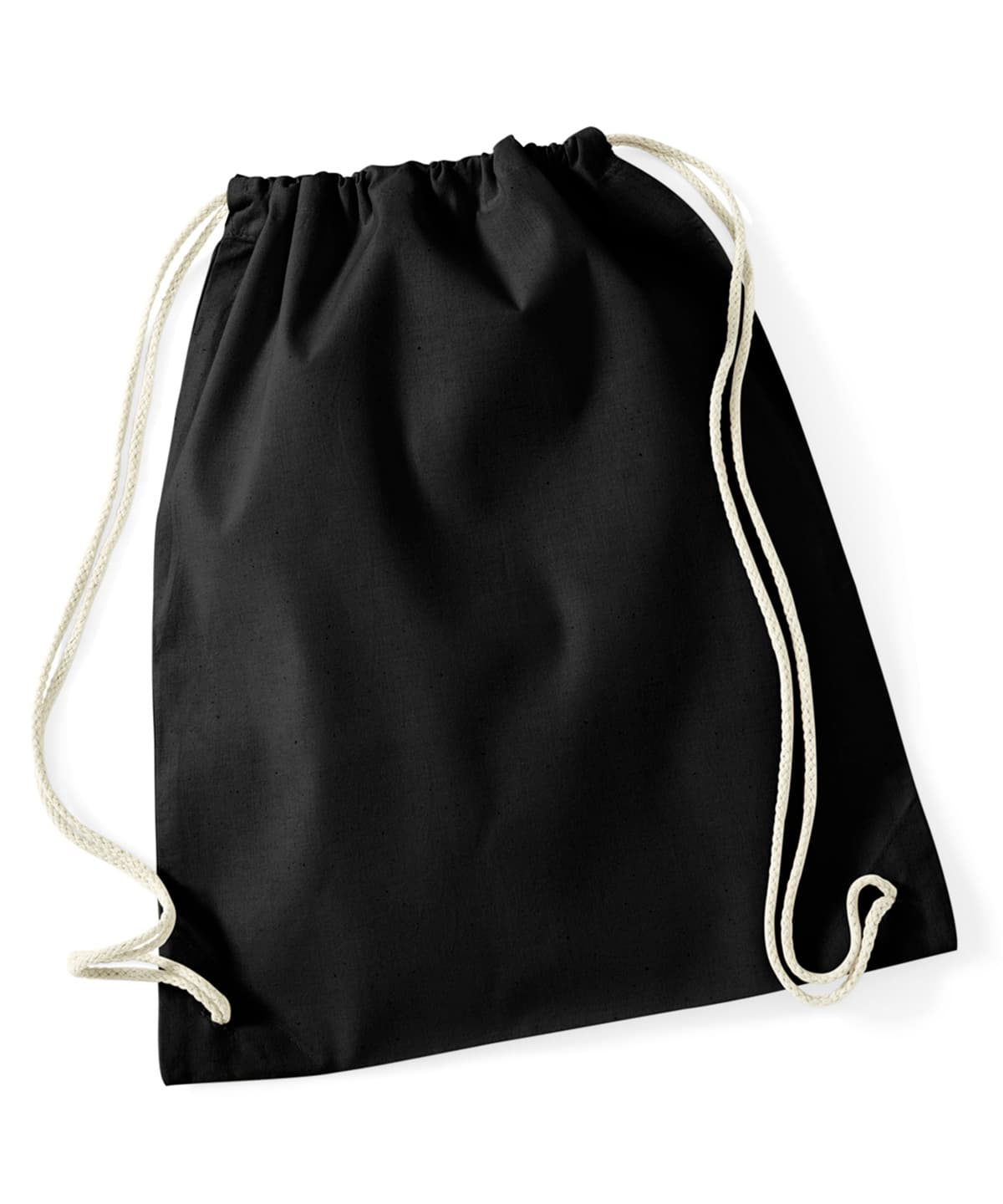 Recycled cotton gymsac — Size One Size, Colour Black