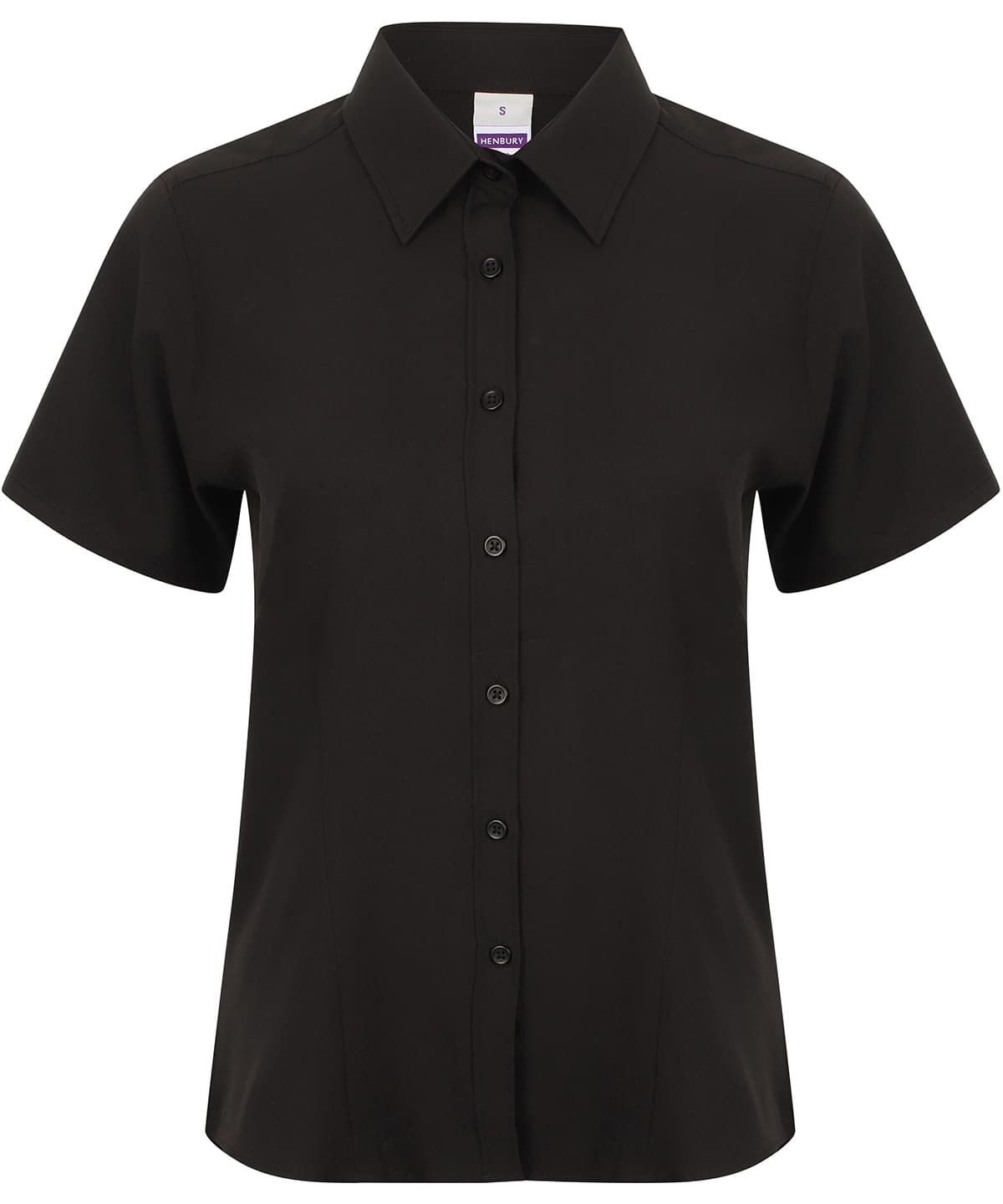 Women's wicking antibacterial short sleeve shirt — Size 2XL, Colour Black