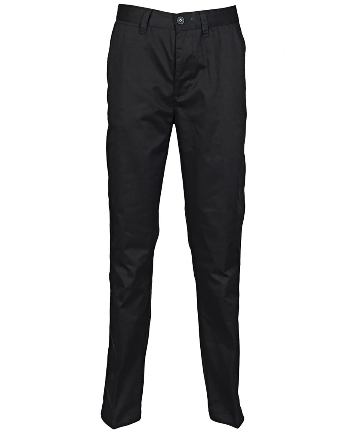 65/35 flat fronted chino trousers — Size 30L, Colour Black