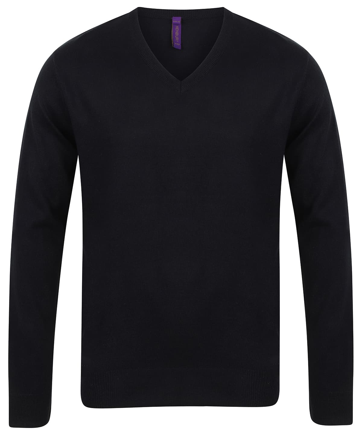 12 gauge v-neck jumper — Size 2XL, Colour Black