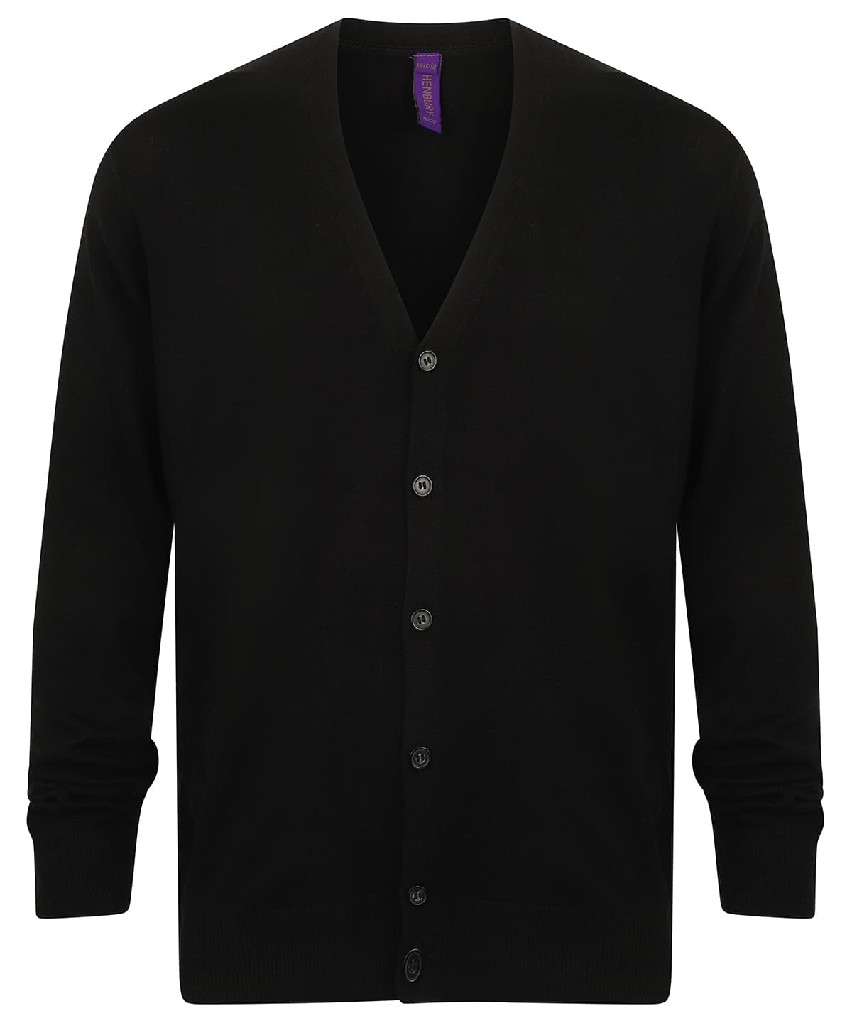 V-button cardigan — Size 2XL, Colour Black