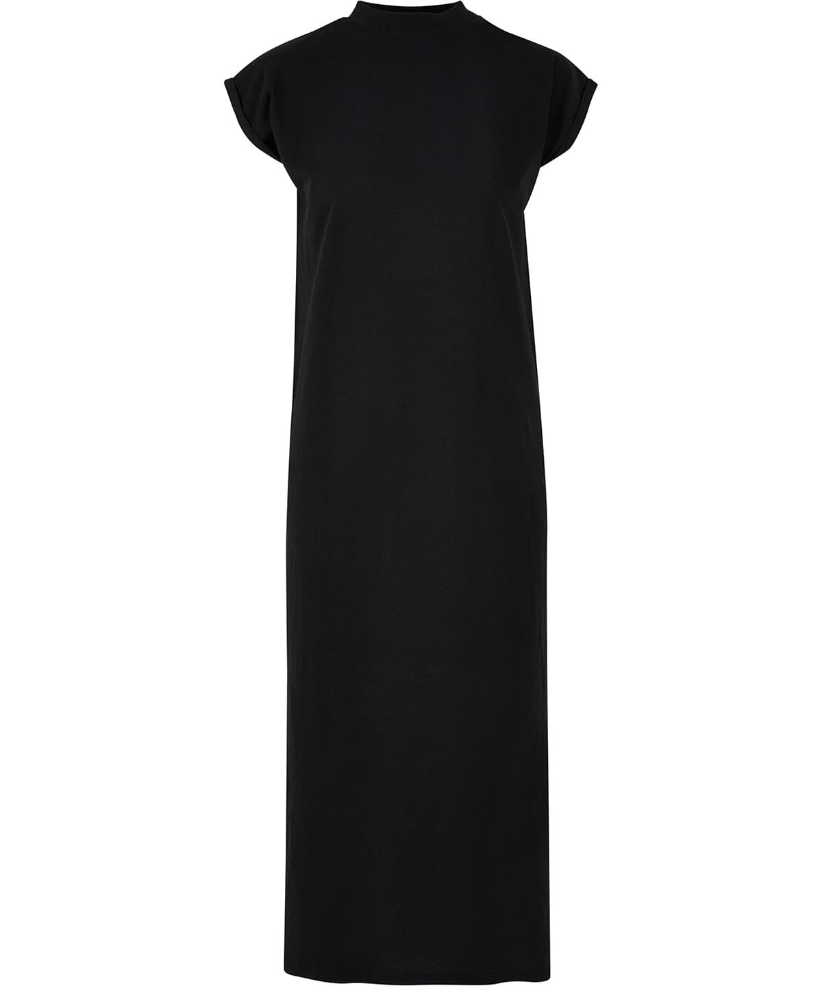Women’s long extended shoulder dress — Size 2XL, Colour Black