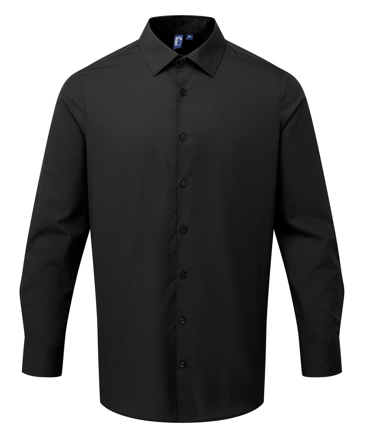 Long sleeve ‘Recyclight’ poplin shirt — Size 2XL, Colour Black