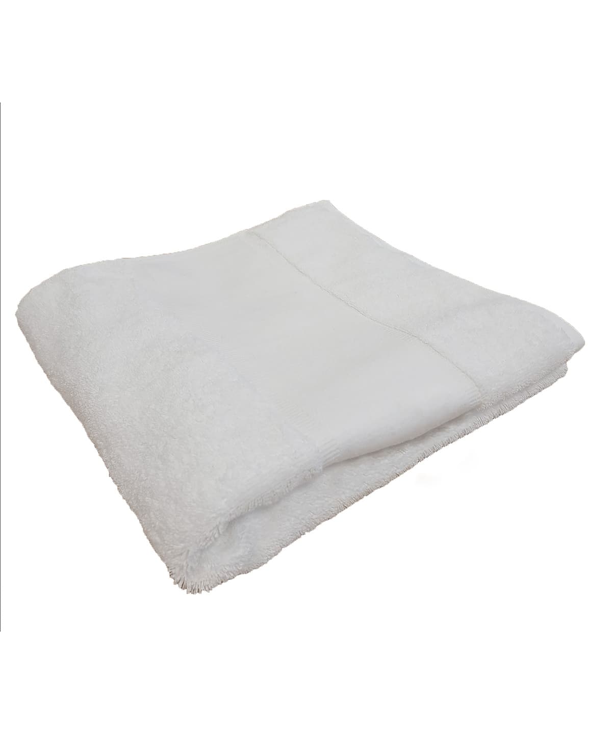 Organic hand towel with printable border — Size One size, Colour White