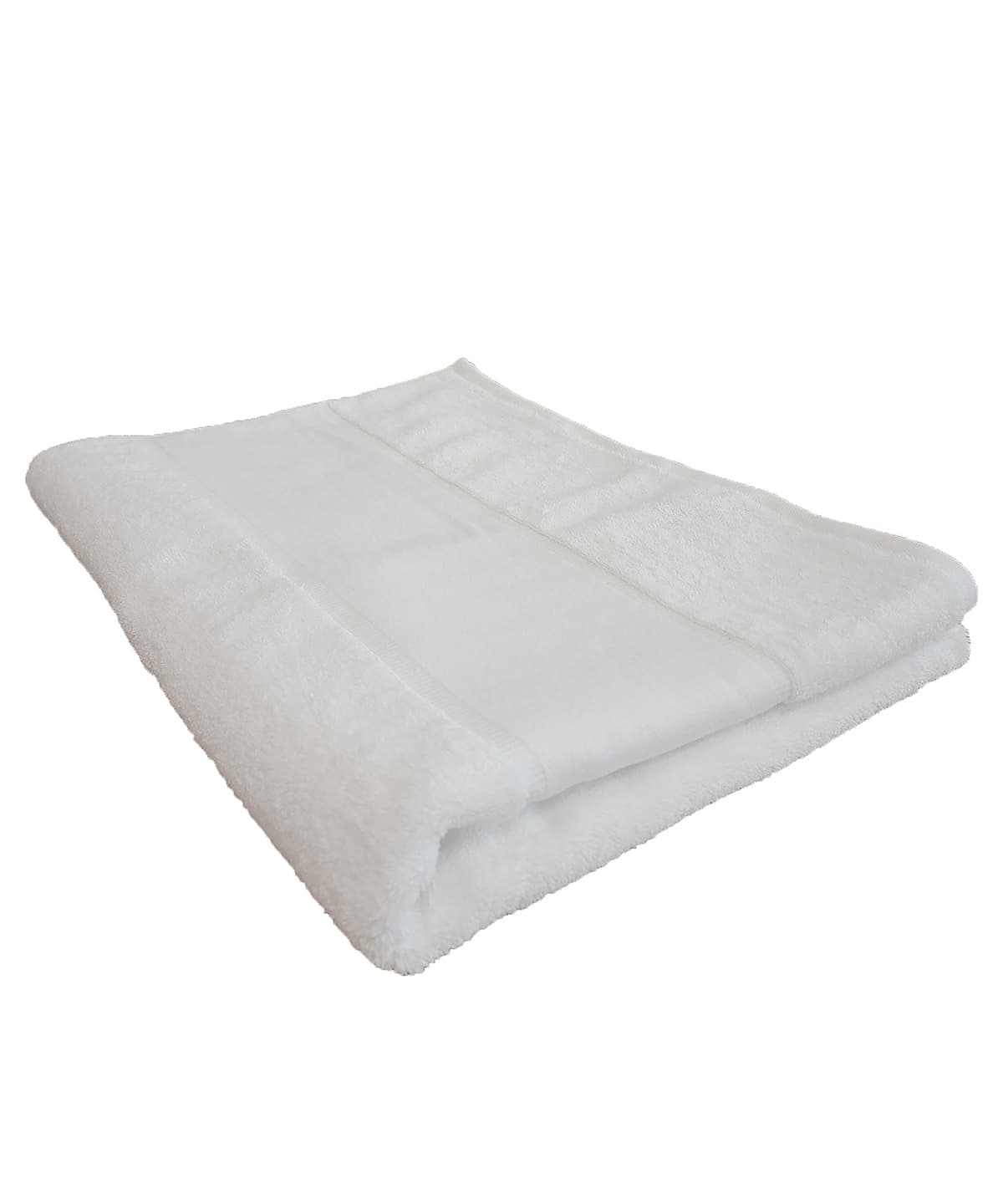 Organic bath sheet with printable border — Size One size, Colour White