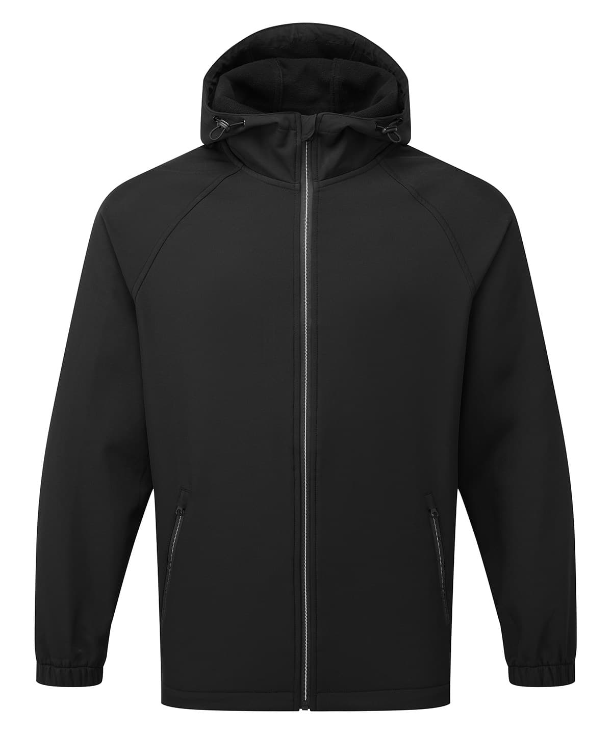 Hooded 2-layer softshell jacket — Size 3XL, Colour Black