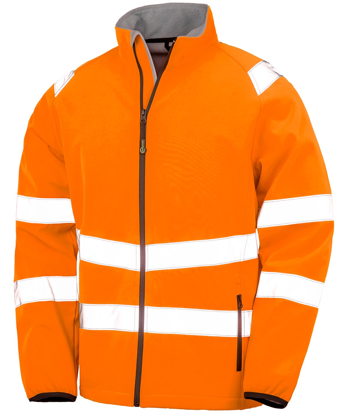 Recycled 2-layer printable safety softshell — Size 2XL, Colour Fluorescent Orange