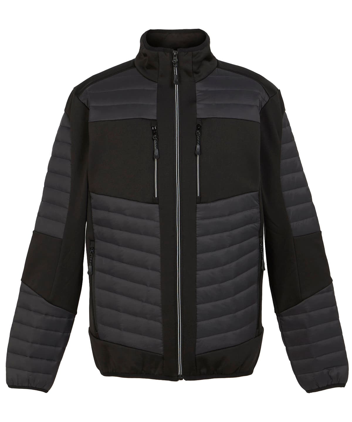 E-Volve unisex thermal hybrid jacket — Size 2XL, Colour Ash/Black
