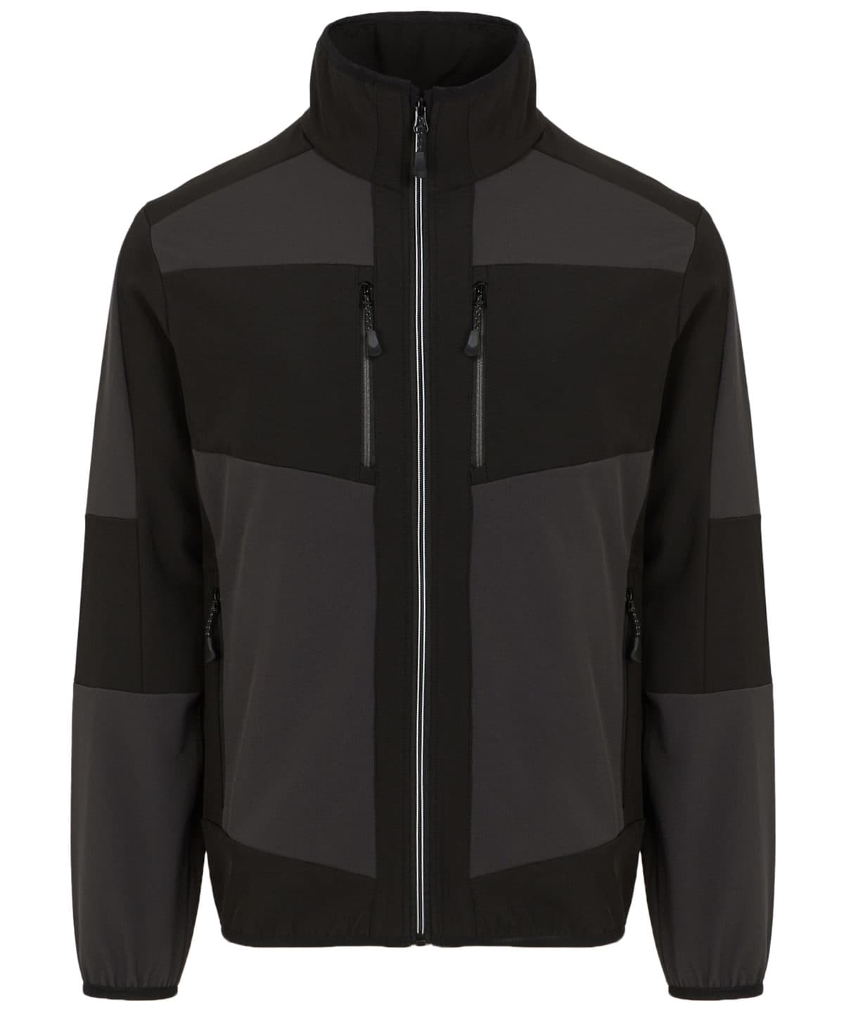 E-Volve unisex 2-layer softshell jacket — Size 2XL, Colour Ash/Black