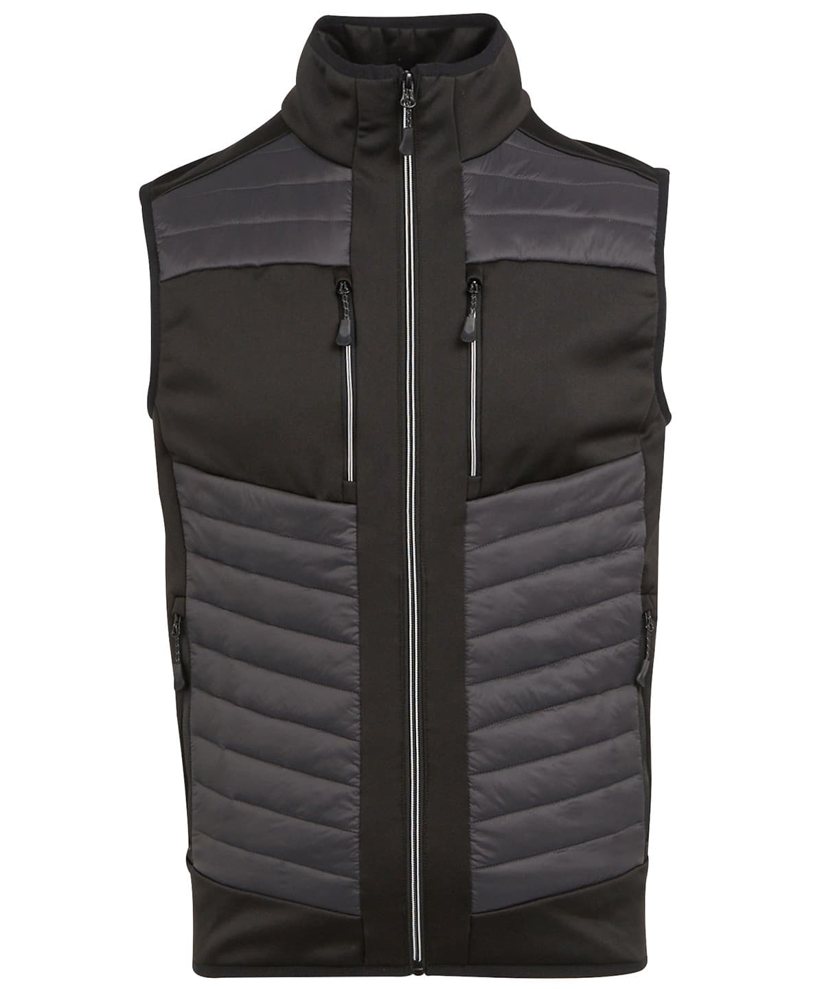 E-Volve unisex thermal hybrid bodywarmer — Size 2XL, Colour Ash/Black