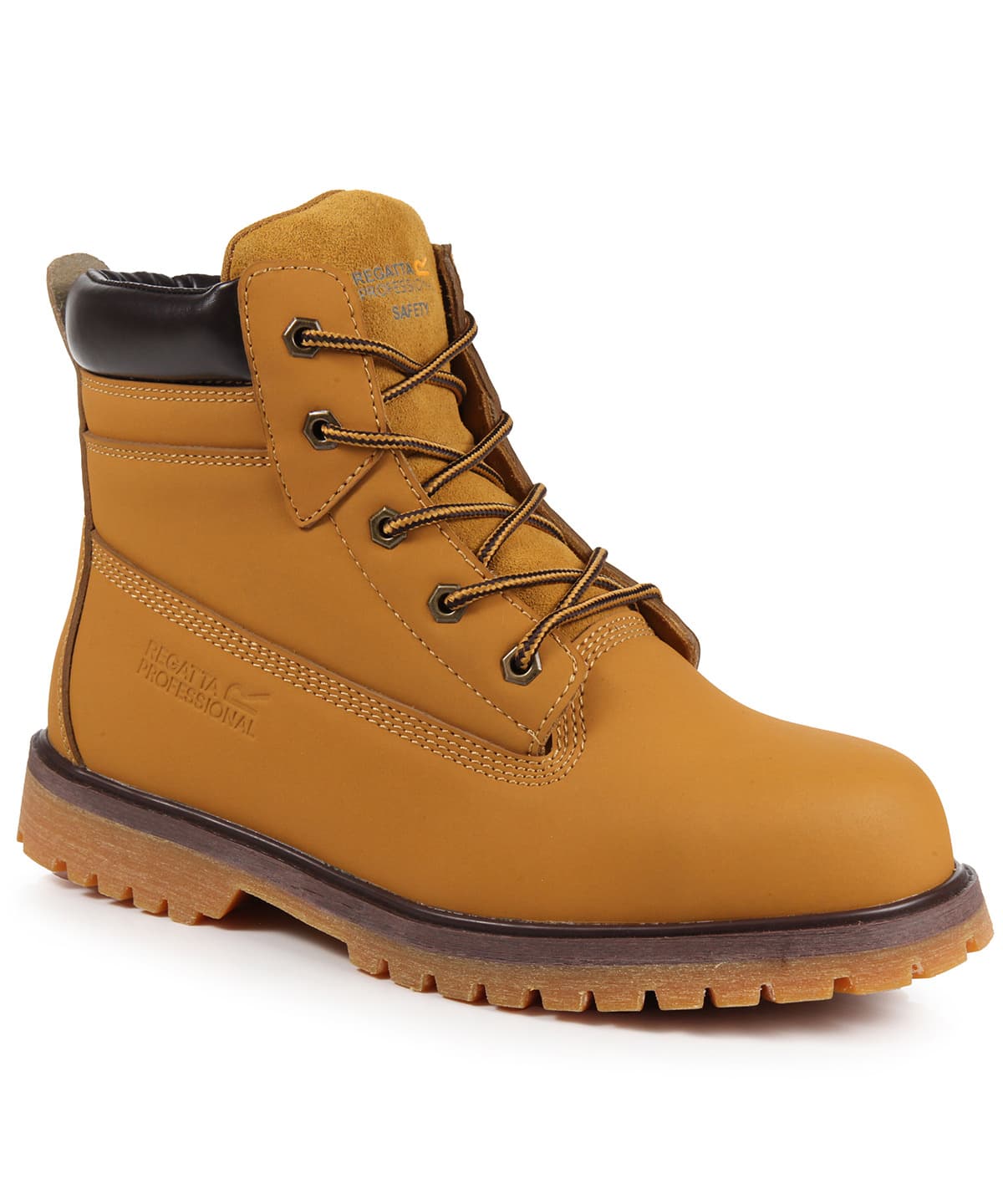 Expert S1P honey safety boots — Size 10, Colour Honey