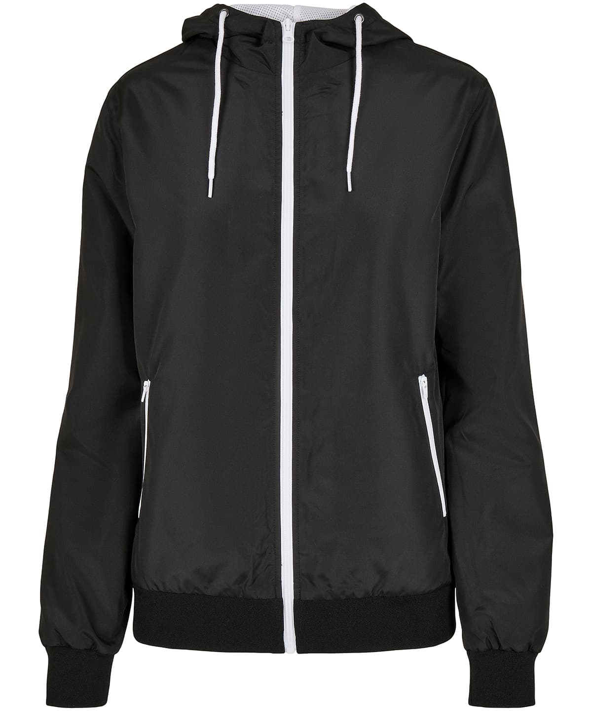 Women's recycled windrunner — Size 2XL, Colour Black/White