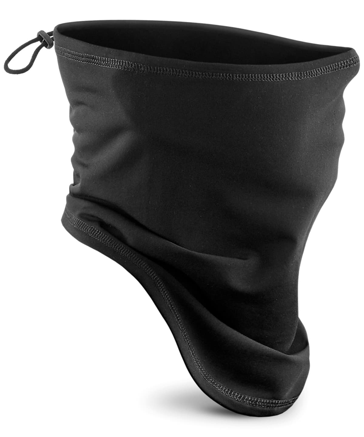Junior softshell sports tech neck warmer — Size One Size, Colour Black