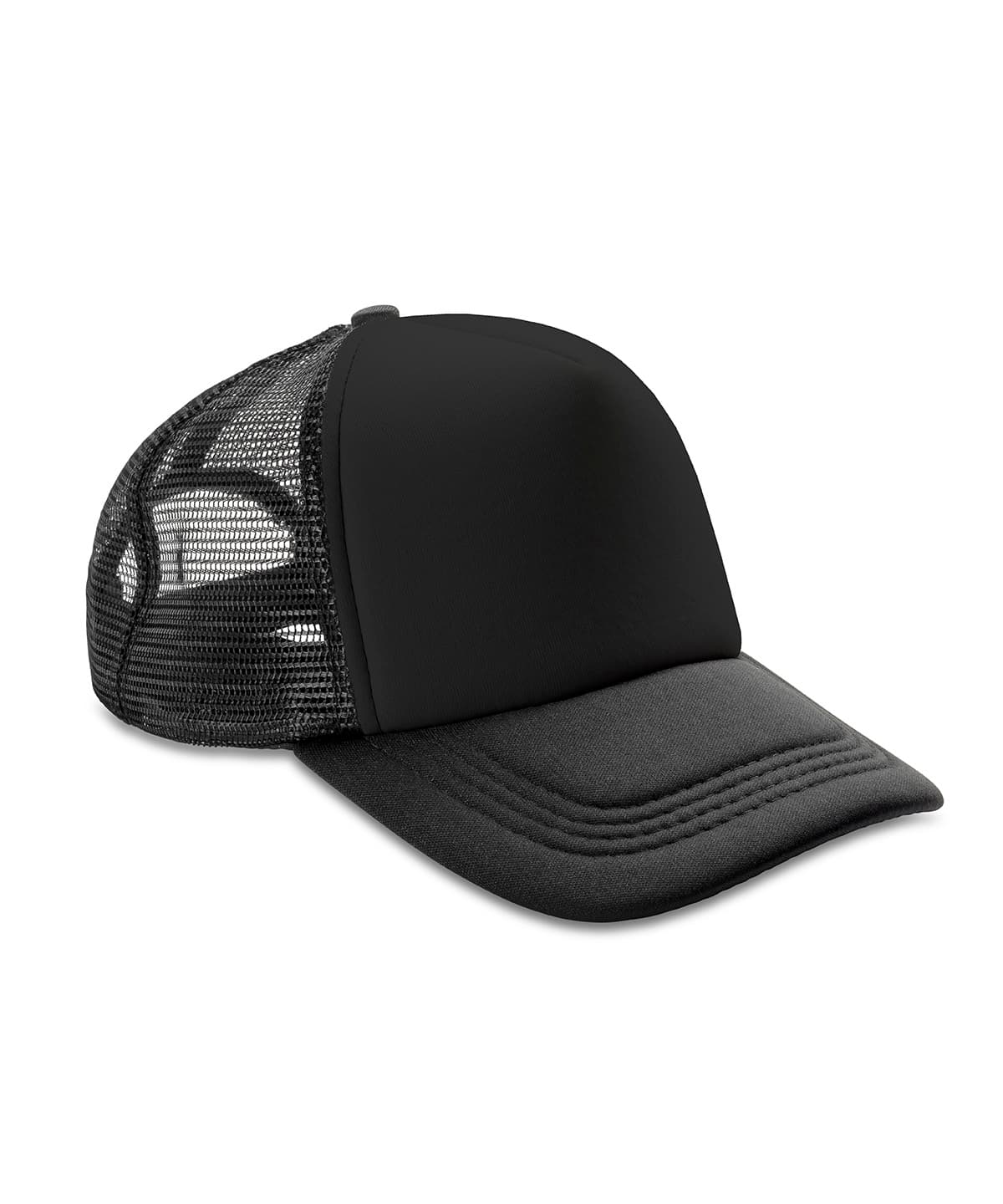 Core Detroit ½ mesh truckers cap — Size One size, Colour Black/Black